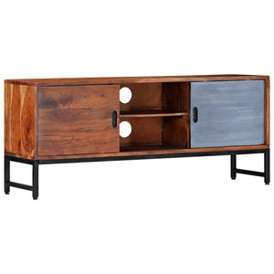 vidaXL Meuble TV 120x30x49 cm Bois d'acacia massif