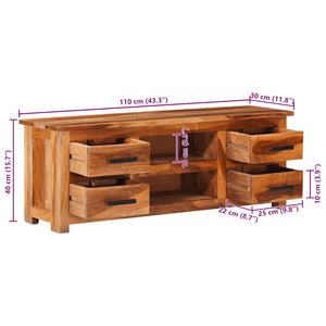 TV-Schrank 110x30x40 cm Massivholz