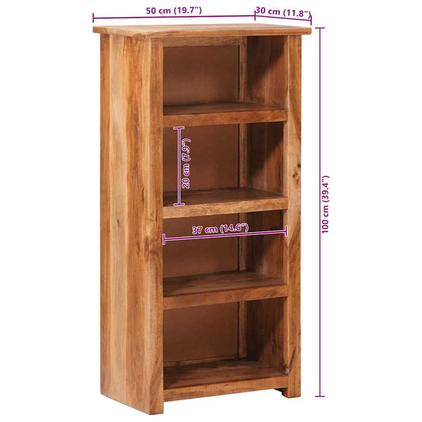 Bücherregal 50x30x100 cm Massivholz