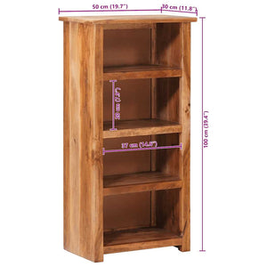 Bücherregal 50x30x100 cm Massivholz