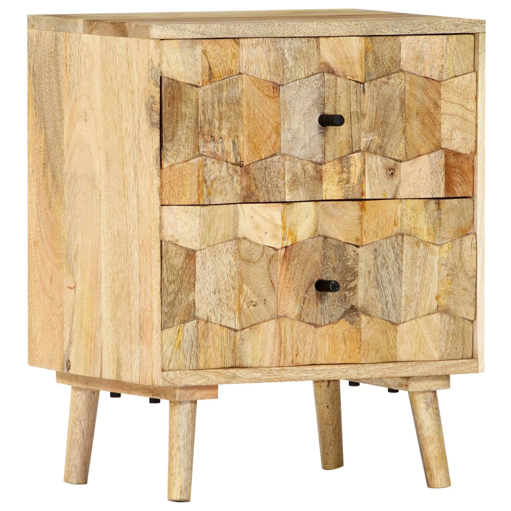 Nachttisch 40x30x50 cm Massivholz Mango