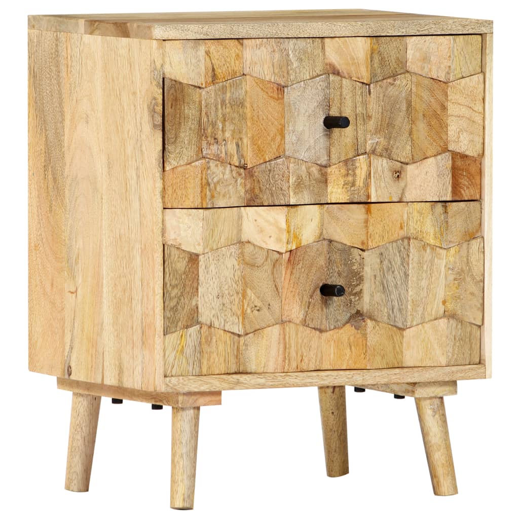 Nachttisch 40x30x50 cm Massivholz Mango