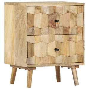 Nachttisch 40x30x50 cm Massivholz Mango