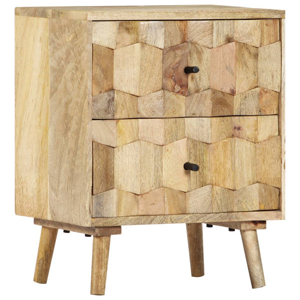 Nachttisch 40x30x50 cm Massivholz Mango