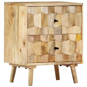 Nachttisch 40x30x50 cm Massivholz Mango