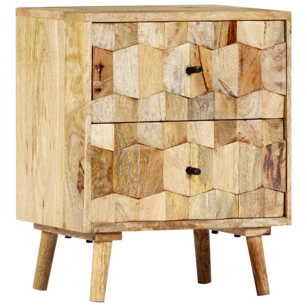 Nachttisch 40x30x50 cm Massivholz Mango