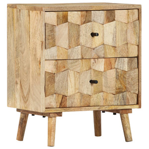 Nachttisch 40x30x50 cm Massivholz Mango