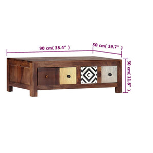 Couchtisch 90x50x30 cm Massivholz Akazie
