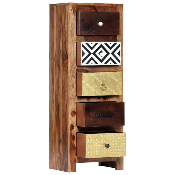 Beistellschrank 40x30x110 cm Massivholz Akazie