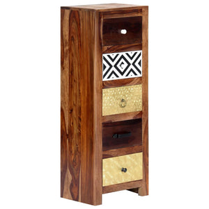 Beistellschrank 40x30x110 cm Massivholz Akazie