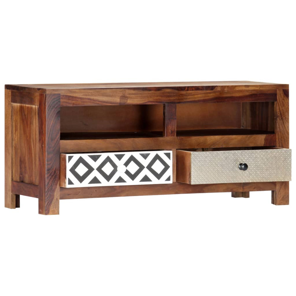 vidaXL Meuble TV 90x30x40 cm Bois d'acacia massif