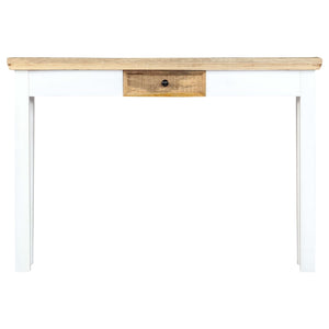 Konsolentisch Weiß und Braun 110 x 35 x 75 cm Mangoholz Massiv