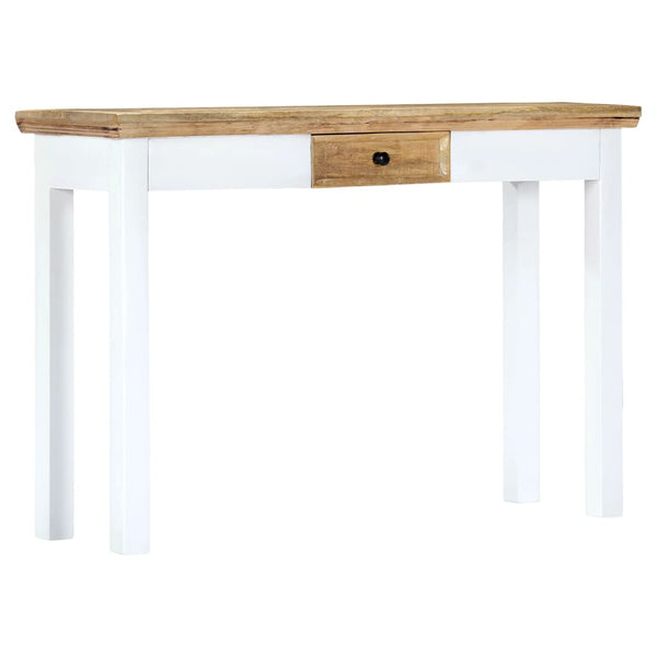 Konsolentisch Weiß und Braun 110 x 35 x 75 cm Mangoholz Massiv