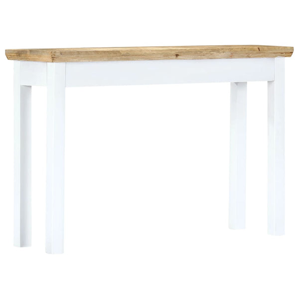 Konsolentisch Weiß und Braun 110 x 35 x 75 cm Mangoholz Massiv