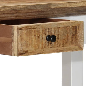 Konsolentisch Weiß und Braun 110 x 35 x 75 cm Mangoholz Massiv