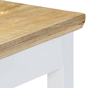 Konsolentisch Weiß und Braun 110 x 35 x 75 cm Mangoholz Massiv
