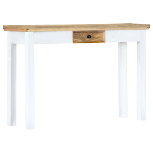 Konsolentisch Weiß und Braun 110 x 35 x 75 cm Mangoholz Massiv