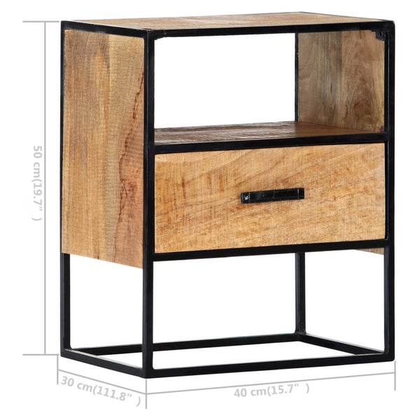 Nachttisch 40x30x50 cm Massivholz Mango