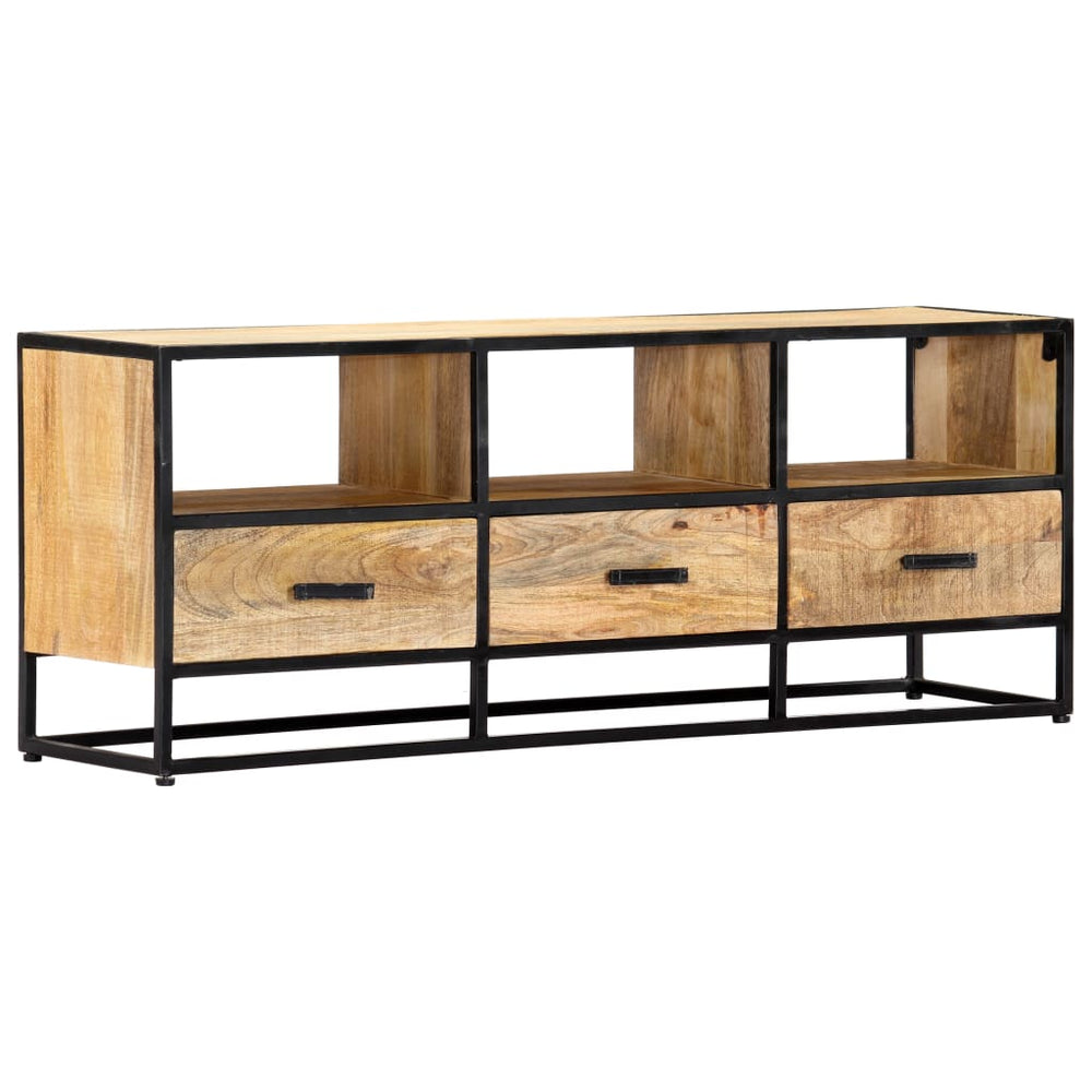 vidaXL Meuble TV 120x30x45 cm Bois de manguier massif
