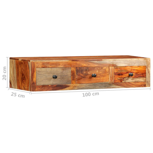 Wand-Konsolentisch 100x25x20 cm Massivholz Akazie