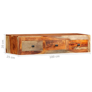 Wand-Konsolentisch 100x25x20 cm Massivholz Akazie