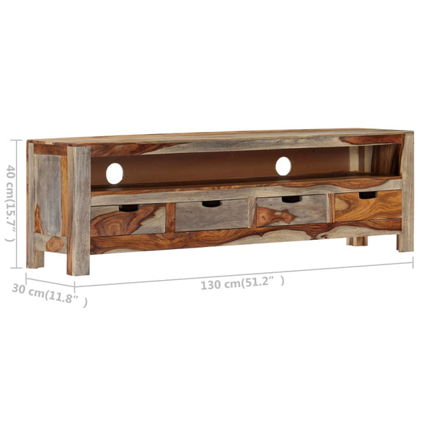 TV-Schrank 130x30x40 cm Massivholz Akazie