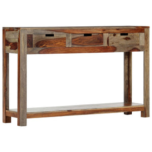 Konsolentisch mit 3 Schubladen 120x30x75 cm Massivholz Akazie