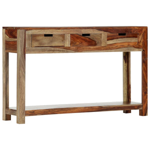 Konsolentisch mit 3 Schubladen 120x30x75 cm Massivholz Akazie