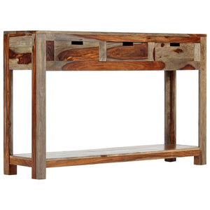 Konsolentisch mit 3 Schubladen 120x30x75 cm Massivholz Akazie