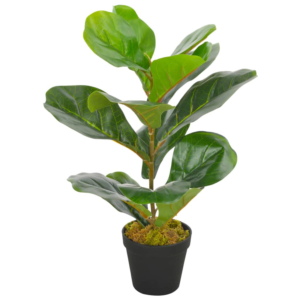 vidaXL Plante artificielle Ficus Lyrata en pot vert 45 cm