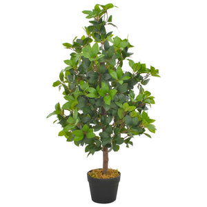 Künstliche Pflanze Lorbeerbaum mit Topf Grün 90 cm