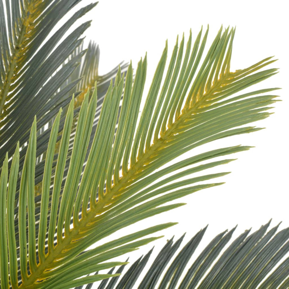 vidaXL Plante artificielle palmier Cycas avec pot Vert 90 cm