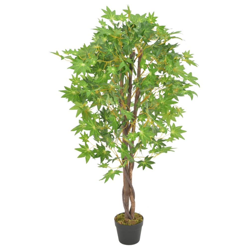 vidaXL Plante artificielle Érable avec pot Vert 120 cm