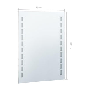 Badezimmer-Wandspiegel mit LEDs 60x80 cm