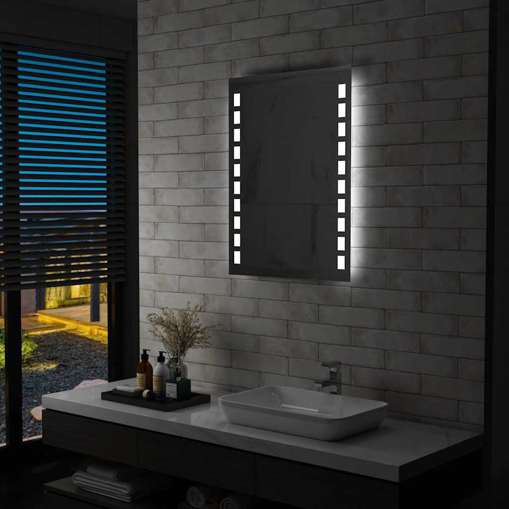 vidaXL Miroir mural de salle de bain avec LED 60x80 cm