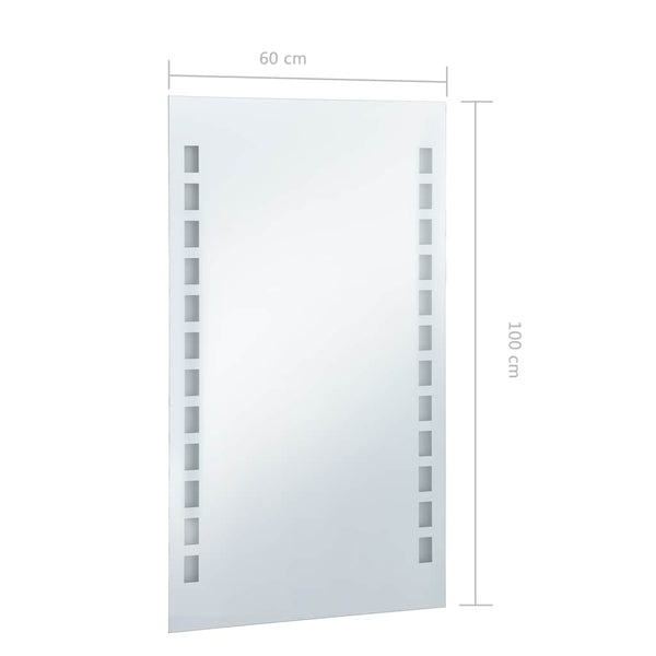 Badezimmer-Wandspiegel mit LEDs 60x100 cm