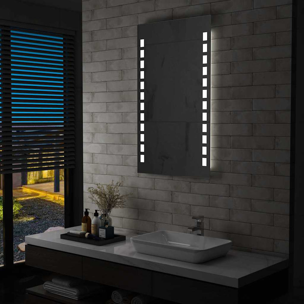 vidaXL Miroir mural de salle de bain avec LED 60x100 cm