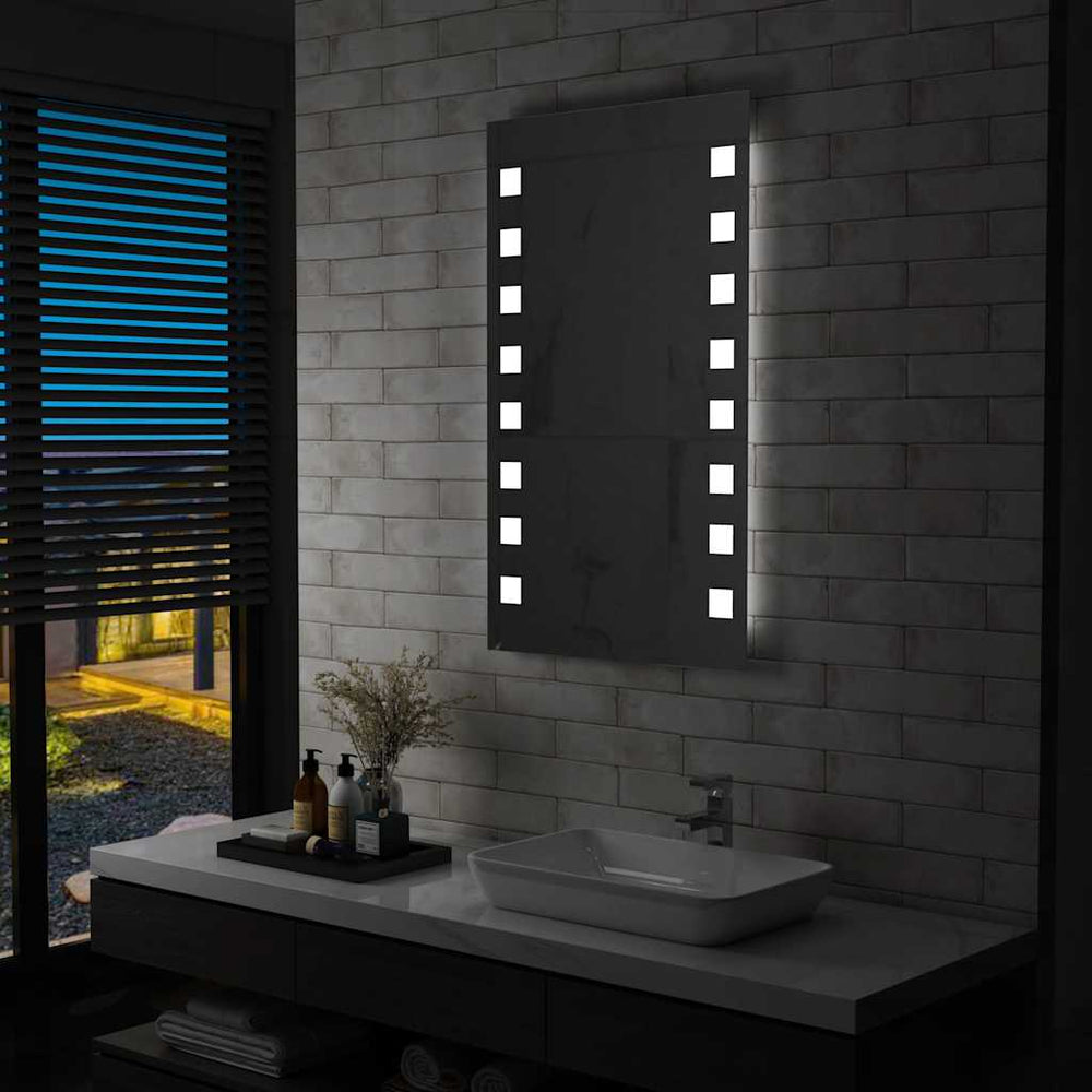 vidaXL Miroir mural de salle de bain avec LED 60x100 cm