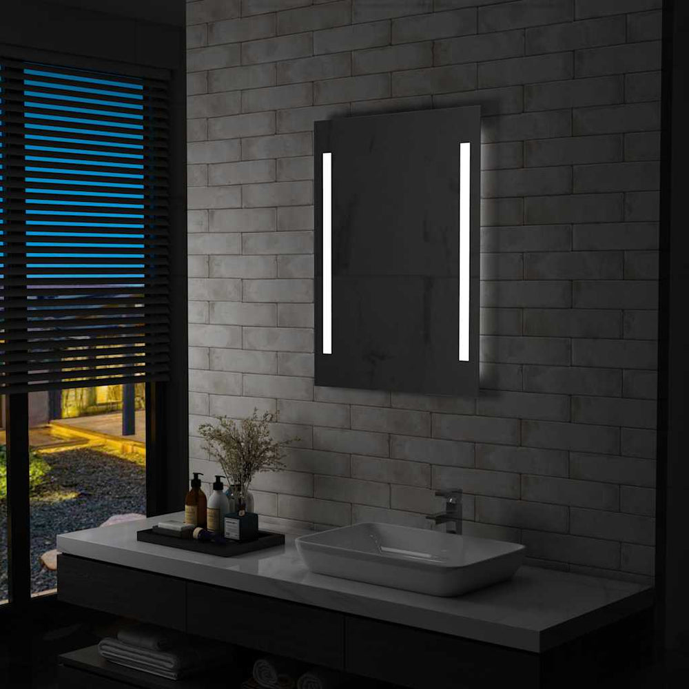 vidaXL Miroir mural de salle de bain avec LED 60x80 cm