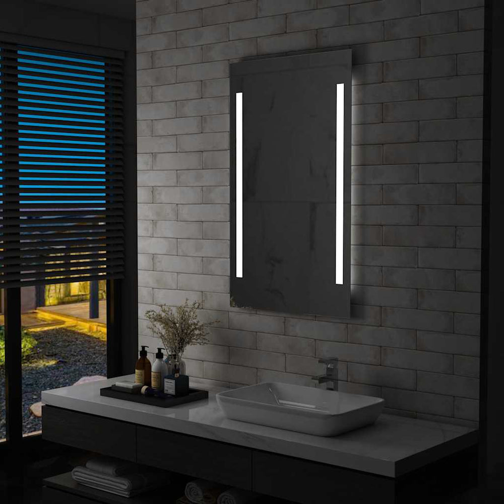 vidaXL Miroir mural de salle de bain avec LED 60x100 cm