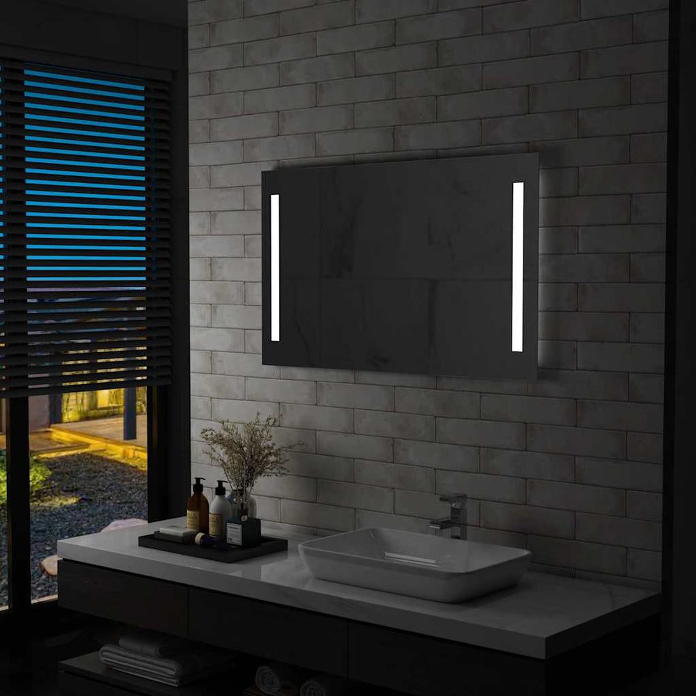 vidaXL Miroir mural de salle de bain avec LED 100x60 cm