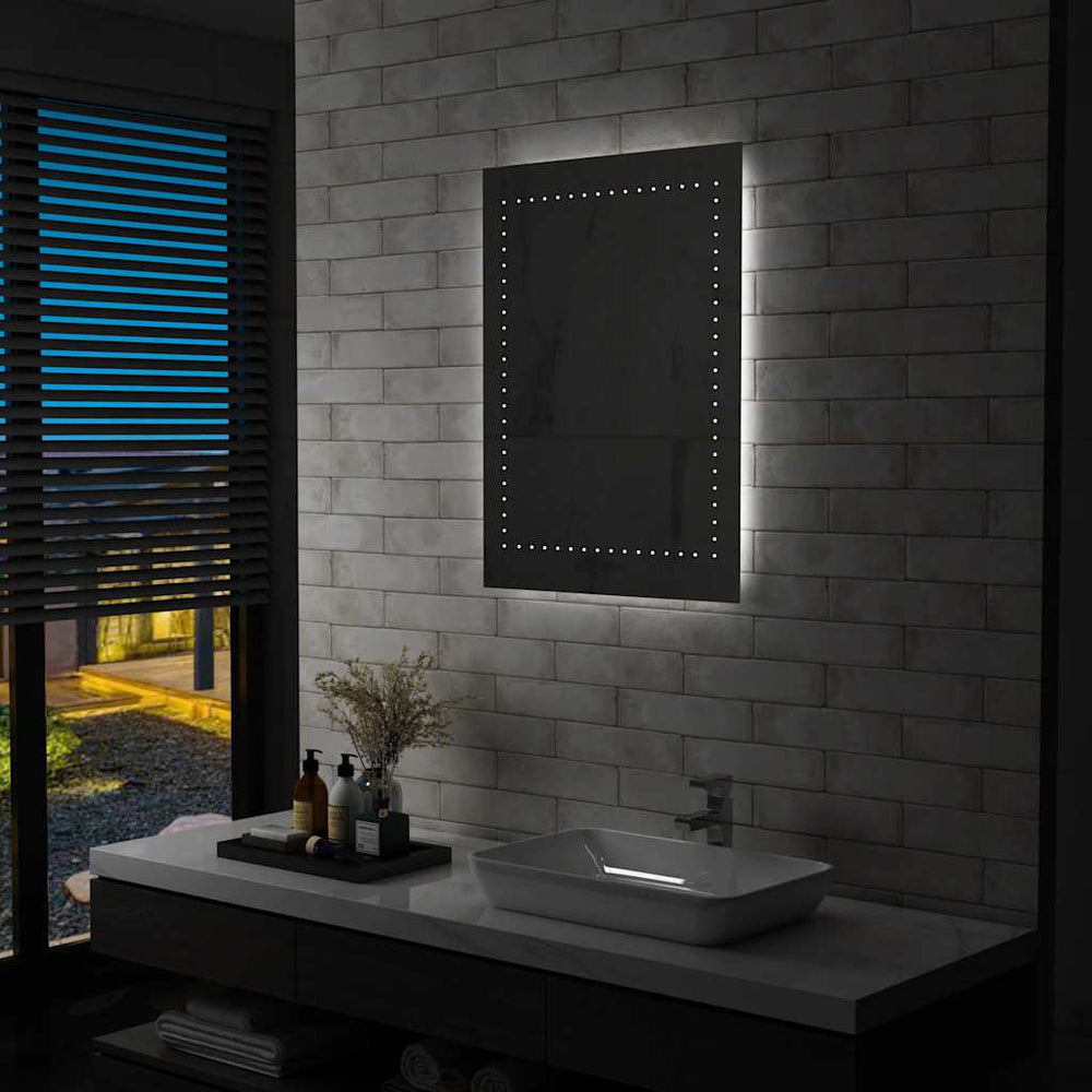 vidaXL Miroir mural de salle de bain avec LED 60x80 cm