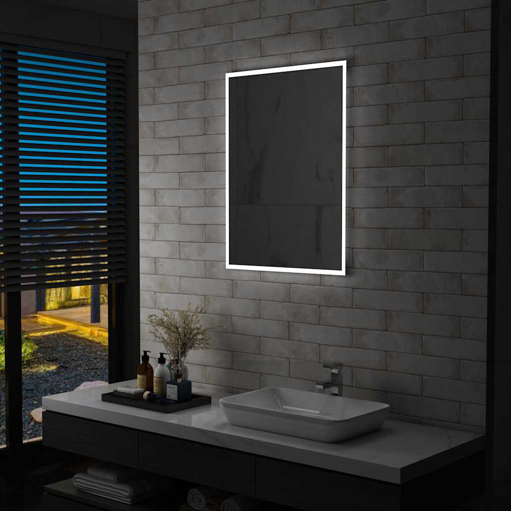vidaXL Miroir mural de salle de bain avec LED 60x80 cm