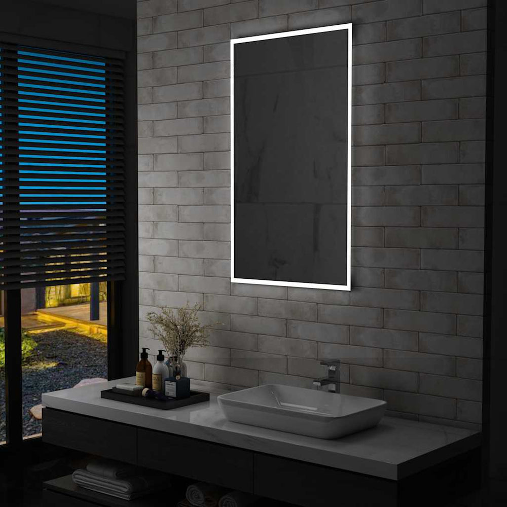 vidaXL Miroir mural de salle de bain avec LED 60x100 cm
