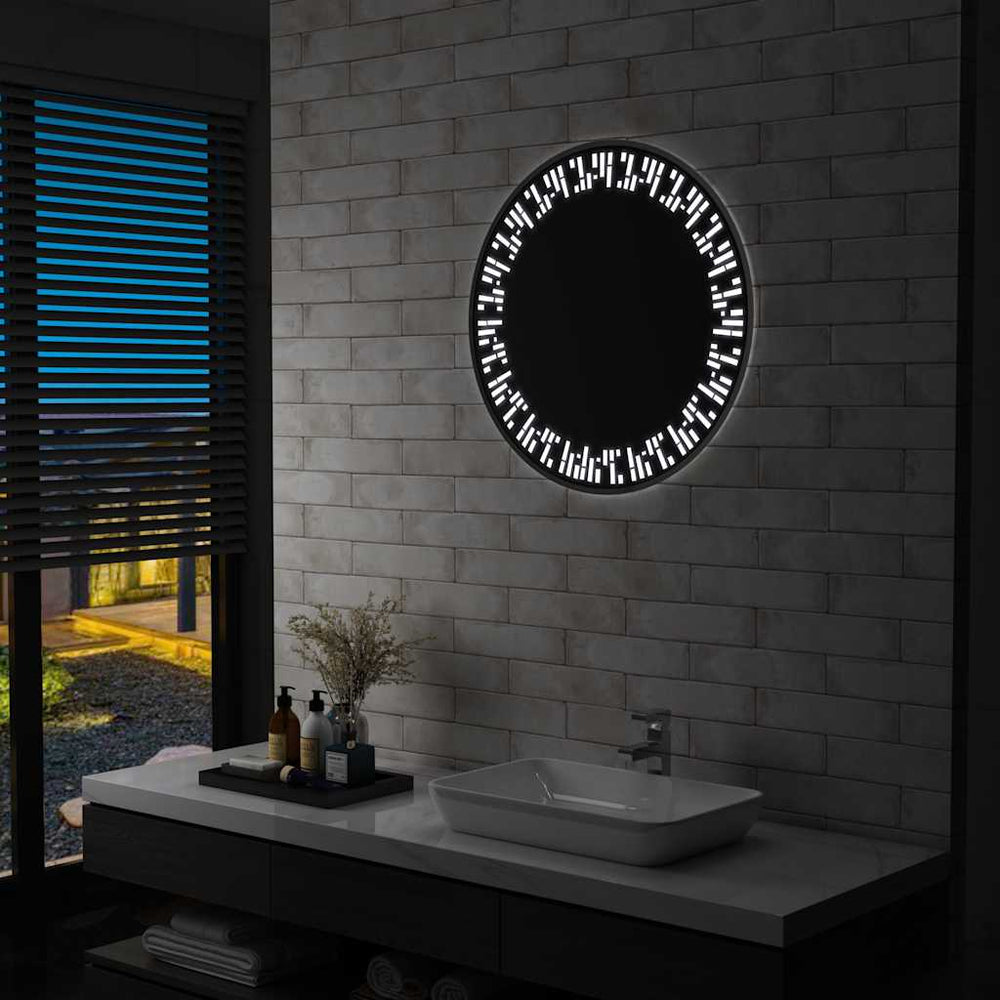 vidaXL Miroir de salle de bain avec LED 70 cm