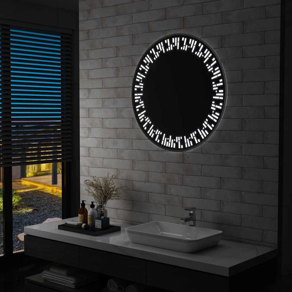 vidaXL Miroir de salle de bain avec LED 80 cm