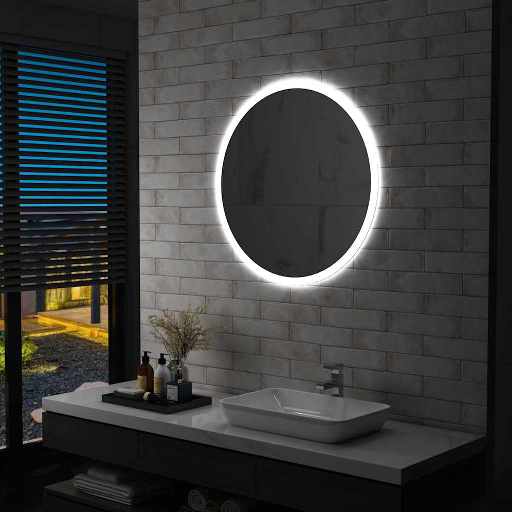 vidaXL Miroir de salle de bain avec LED 80 cm