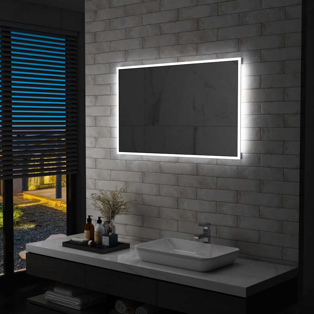Badezimmer-Wandspiegel mit LEDs 100x60 cm