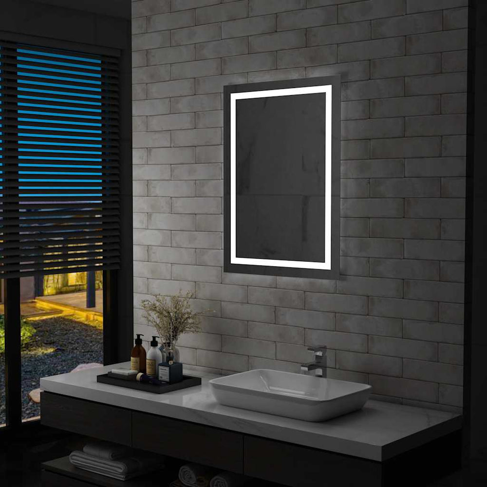 vidaXL Miroir de salle de bain LED avec capteur tactile 60x80 cm
