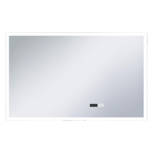 LED-Badspiegel mit Berührungssensor und Zeitanzeige 100x60 cm
